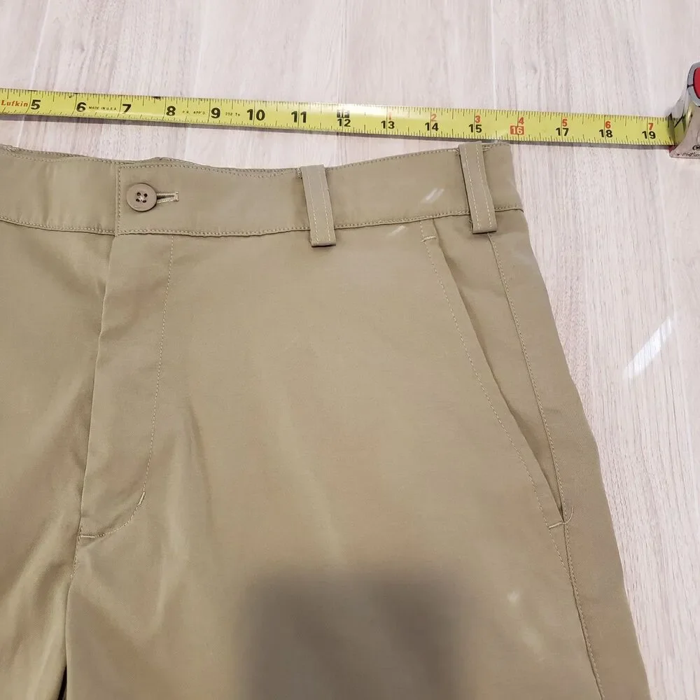 Nike Golf Shorts Men's Size 33 Dri-Fit Standard Khaki Performance Stretch